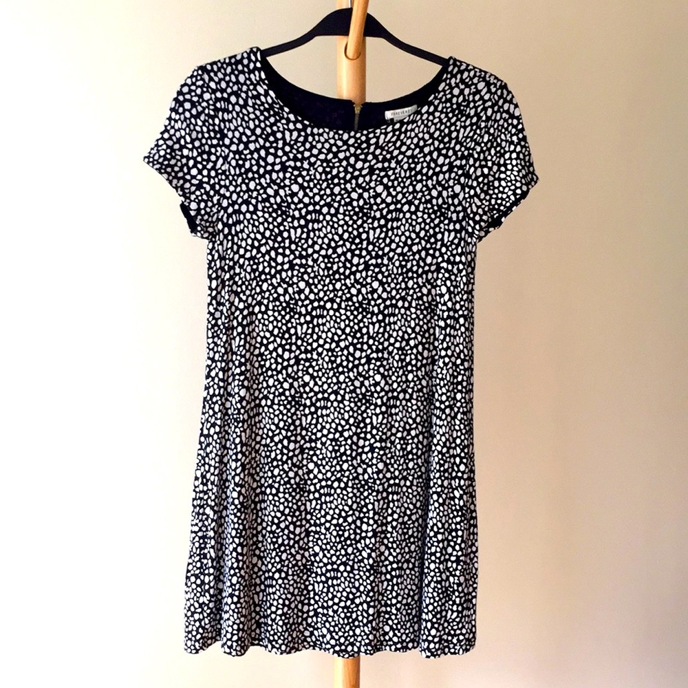 Black/White Print Pattern Dress